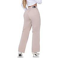 Wide Leg Bege: Jeans Cós Alto e Conforto! - imagem 4