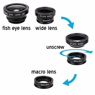 Lentes Celular 3 em 1: Fisheye, Macro e Wide - imagem 3
