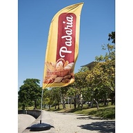 Wind Banner Dupla Face 3m Personalizado para Padaria - Impressão Sublimática Frente e Verso - imagem 3