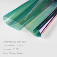 Chameleon Dreamy Purple Windshield Tint 65% VLT Car Front Window Tint Colorido Roxo Azul Efeito Mudança de Cor Película de Proteção Solar Janela do Carro, 75 cm x 300 cm - imagem 3