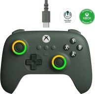 8Bitdo Ultimate C Wired Controller for Xbox with Hall Effect Joysticks and Triggers, RGB Lighting Fire Ring, Compatible with Xbox Series X|S, Xbox One, Windows 10/11 - Officially Licensed (Dark Gray) - imagem 1