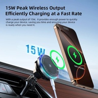Carregador Magnético Wireless 15W para Carro - imagem 2