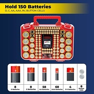 Ontel Battery Daddy Smart - Battery Organizer Storage Case with Tester, Stores & Protects Up to 150 Batteries, Clear Locking Lid, As Seen On TV, Smart - 150 Batteries (BADAS-MC4) - imagem 3