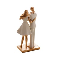 Figura Decorativa Família em Resina Branca 9x6x20cm - Wolff Casa - imagem 4