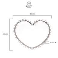 Conjunto 4 Pratos de Cristal Coração 13cm Wolff - Design Sofisticado para sua Mesa - imagem 3