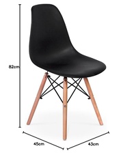 Cadeira Charles Eames Eiffel Dkr Wood - Design Ergonômico Premium - imagem 3