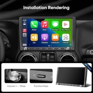 Central Multimídia GTRUI QLED 10.1" Android 12 para Jeep Wrangler (2007-2018) com Apple CarPlay Sem Fio e GPS - imagem 5