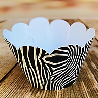 Wrappers Safari Zebra: Decore Seus Cupcakes! - imagem 1