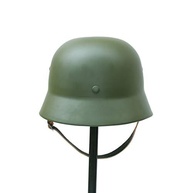 Capacete Alemão M35 WW2 - Reprodução Autêntica em Aço Verde/Preto - imagem 5