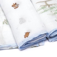 Babete Papizinha Estampada 32cm x 32cm - 3 Unidades | Macia, Absorvente e Versátil para Bebês - imagem 4