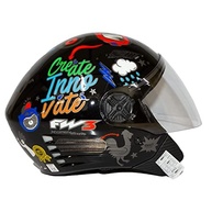 Capacete FW3 X Open Stickers Preto: Estilo e Segurança para Você! - imagem 2