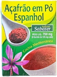 Açafrão Em Pó Espanhol Sabater Saches 6 x 125mg - imagem 1
