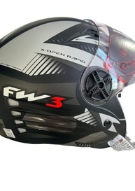 Capacete X Open Up Rapid Preto Fosco com Grafite - Segurança e Estilo para Sua Pilotagem - imagem 5