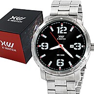 X-Watch: Relógio Masculino em Aço Inox Prata - imagem 1