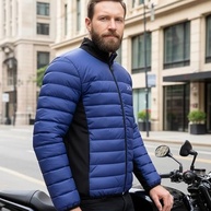 Jaqueta Puffer X11 T?rmica Com Bolsos Externos e Internos Masculina Motociclista Motoqueiro Azul - imagem 4