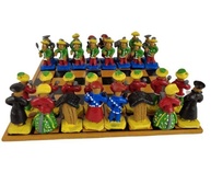 Jogo de Xadrez Artesanal em Cerâmica 28cm - Caruaru Pernambuco | Peça Única e Elegante - imagem 2