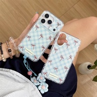 Capa iPhone: Xadrez Azul e Laço – Estilo Coreano! - imagem 2