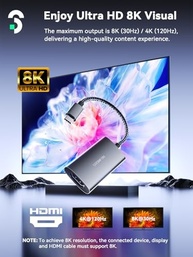 Adaptador USB-C para HDMI 4K@120Hz SOOMFON: Imersão Total para PS5, Xbox Series X, MacBook e Mais! - imagem 4