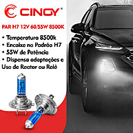Lâmpadas Super Brancas H7 8500K: Ilumine com Xenon! - imagem 2