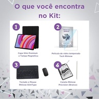Kit Capa Preta Slim para Xiaomi Redmi Pad Pro 12.1 + Película de vidro + Caneta Precision + Teclado e Mouse (Rhinow) - imagem 4