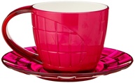 Xícara 80ml com Pires Rosa Transparente da Crippa - Estilo e Funcionalidade na Cozinha - imagem 1