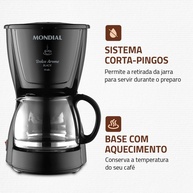 Cafeteira Elétrica Mondial Dolce Arome: 18 Xícaras! - imagem 2