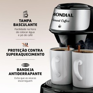 Cafeteira Mondial Smart Coffee: Café Perfeito em 2 Xícaras! - imagem 2