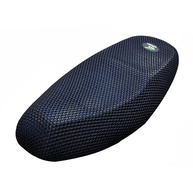Capa de Assento de Moto 3D Acolchoada - Conforto e Respirabilidade XL (Preto/Azul) - imagem 1