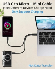 Cabo USB-C Y Splitter: Carregue 2 Dispositivos! - imagem 2
