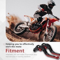 Alavancas de Freio e Embreagem DORENA Ajustáveis para Yamaha R3, R25, MT-03 e MT-25 (Preto/Vermelho) - imagem 3