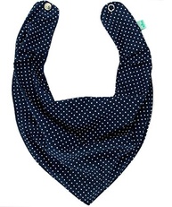 Babador Bandana Impermeável Oogie by Yandoo - Estampa Poá Marinho - imagem 2