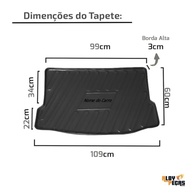 Protetor de Porta-Malas Yaris Hatch 2022-2024: Bandeja Emborrachada Anti-Risco - imagem 4