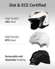 Capacete YEMA YM-627: Estilo Jet Bobber com Viseira Solar para Motociclistas | Segurança Aprovada - imagem 4