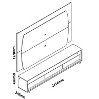 Rack com Painel e LED para TV até 90” – Elegance Yescasa - imagem 2