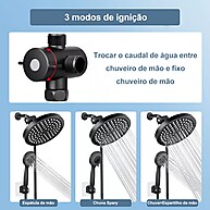 Ducha Completa Fosco Preto: Kit com Desviador Yesop - imagem 2