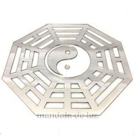Baguá Yin Yang Acrílico Espelhado Prateado 15cm - Equilíbrio Energético com Design Moderno - imagem 3