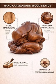 Estátua de Madeira Meditativa Yogi Buda Chorando – Paz Interior e Harmonia - imagem 5