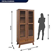 Cristaleira Retrô Roma: Elegância em Ypê - imagem 2