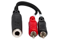 Cabo Adaptador Hosa YPR-257: Conexão Estéreo Dupla RCA para 1/4" TRSF - imagem 3