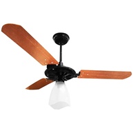 Ventilador de Teto Yris Ventex Preto/Mogno 127V - Moderno, com Luz e Controle Touch - imagem 1