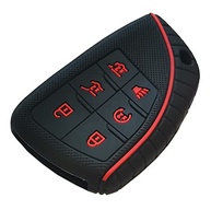 Capa de Silicone Inteligente para Chave 6 Botões GMC Yukon, Chevrolet Suburban/Tahoe 2021-2022 (Preta/Vermelha - 2 Unidades) - imagem 5