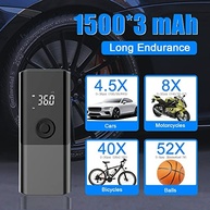 YWBL-WH Bomba de Ar Elétrica Portátil 150psi: Inflador Recarregável com LED para Carros e Motos - imagem 5