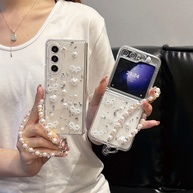 Capinha Samsung Z Flip/Fold: Glitter, Pérolas e Pulseira! - imagem 2