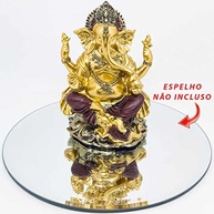 Estátua Ganesha Decorativa - Simbolo de Sabedoria e Prosperidade para Ambientes Zen - imagem 5