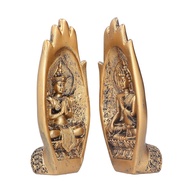 Escultura Budista de Resina - 2 Estátuas de Buda para Decoração Zen e Meditação - imagem 1