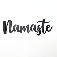 Quadro Decorativo Namaste em Lettering Toque 3D - 25cm - Estilo Zen e Yoga - imagem 1