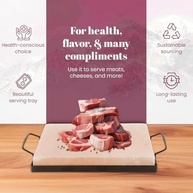 Zestiq Foods Bloco de sal do Himalaia para cozinhar e grelhar – Laje de pedra rosa para bifes, churrasco e pedra quente – Prato de sal de 30 x 20 cm para cozinha e grelhar ao ar livre, bifes, frutos - imagem 4