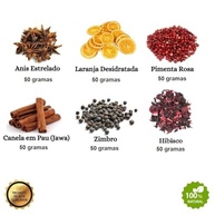 Kit 6 Especiarias Para Gin Drinks - Pimenta Rosa Zimbro Anis Laranja Canela Hibisco (50g cada) - imagem 3