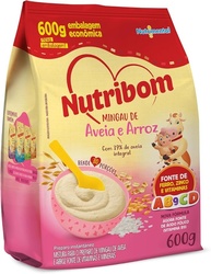 Nutribom Mingau Aveia E Arroz 600G - Com 39% De Aveia Integral Fonte De Ferro Zinco E Vitaminas - imagem 1
