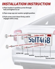 Kit 2 Suportes de Placa Cromada Universal em Liga de Zinco - Elegância e Durabilidade para Seu Carro - imagem 4